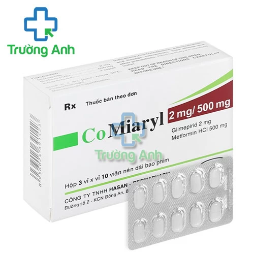 Comiaryl 2mg/500mg - Thuốc điều trị đái tháo đường type 2